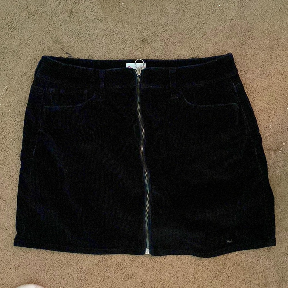 So Brand Velvet Black Skirt